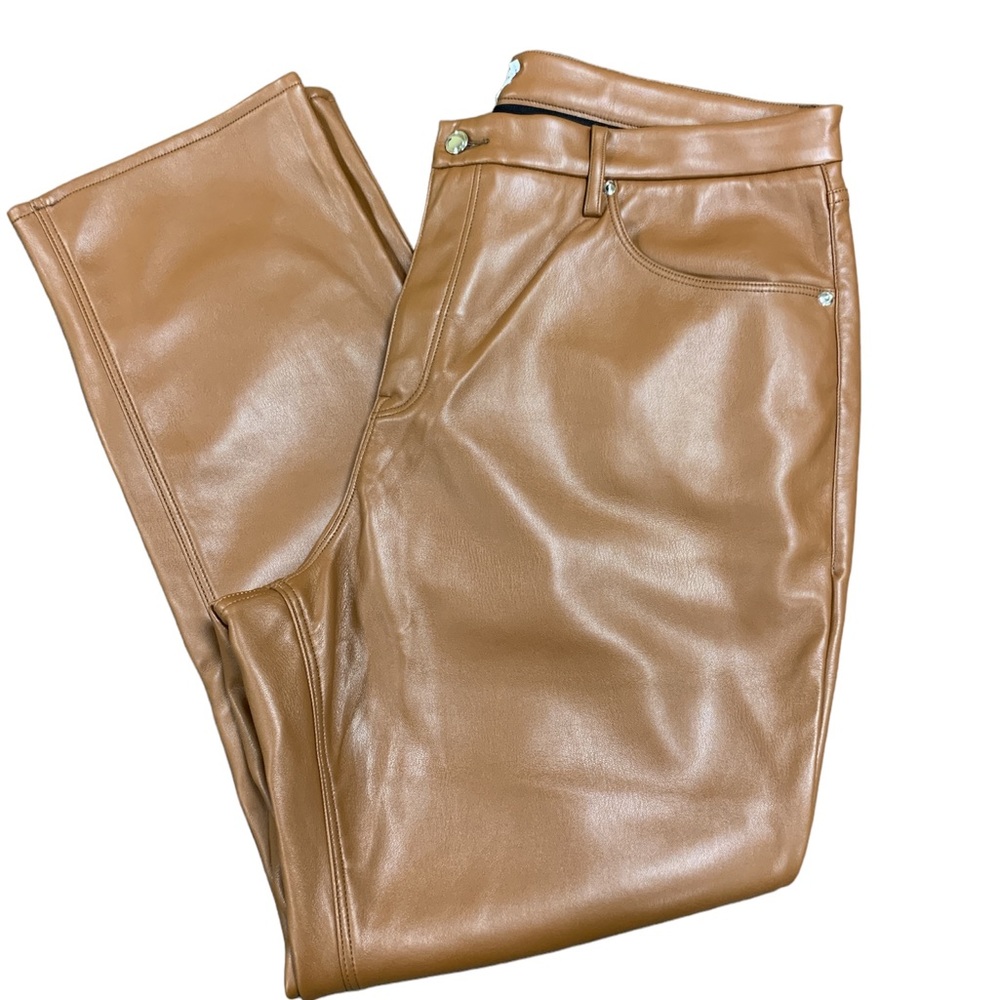 Good American Burnt Caramel Better Than Leather Good Icon Pants